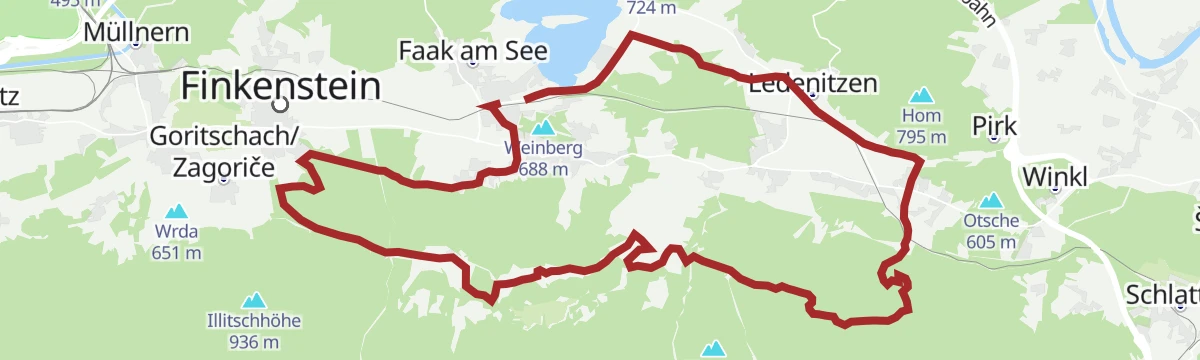 Route map: Gravel Tour Faaker See